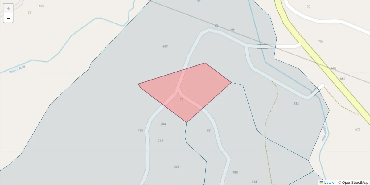 Mapa detalhado do código postal 4635-070 com limites, códigos postais vizinhos e agências dos correios