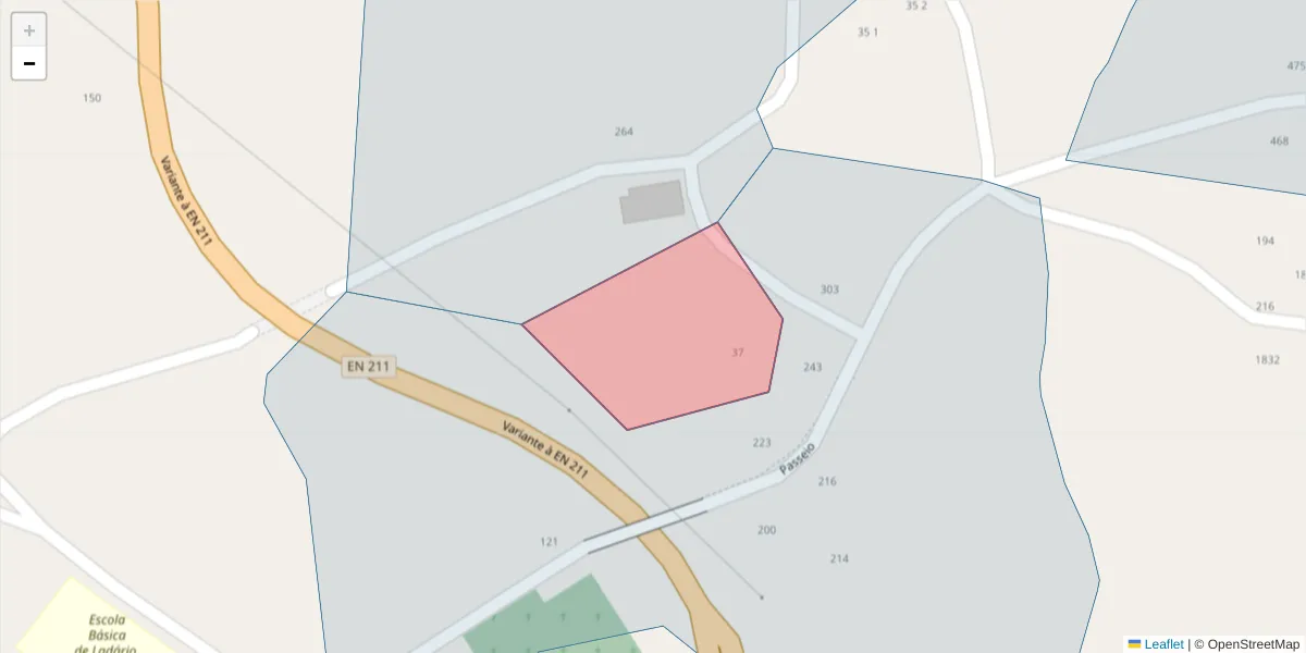 Mapa detalhado do código postal 4635-080 com limites, códigos postais vizinhos e agências dos correios