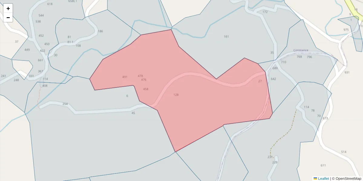 Mapa detalhado do código postal 4635-089 com limites, códigos postais vizinhos e agências dos correios