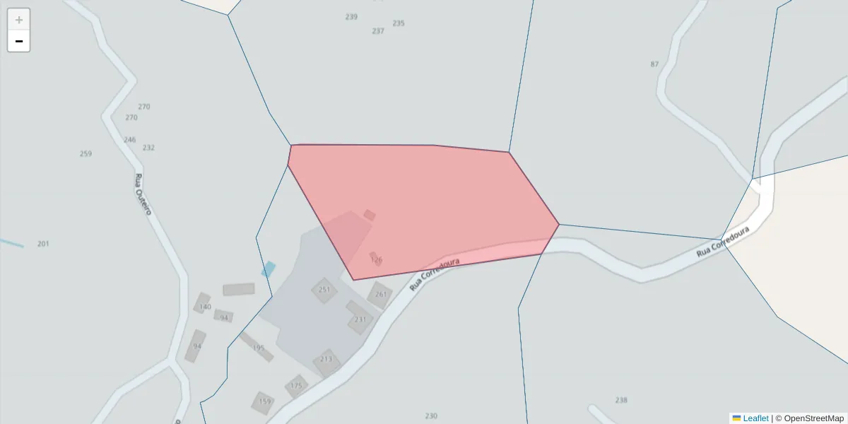 Mapa detalhado do código postal 4635-196 com limites, códigos postais vizinhos e agências dos correios