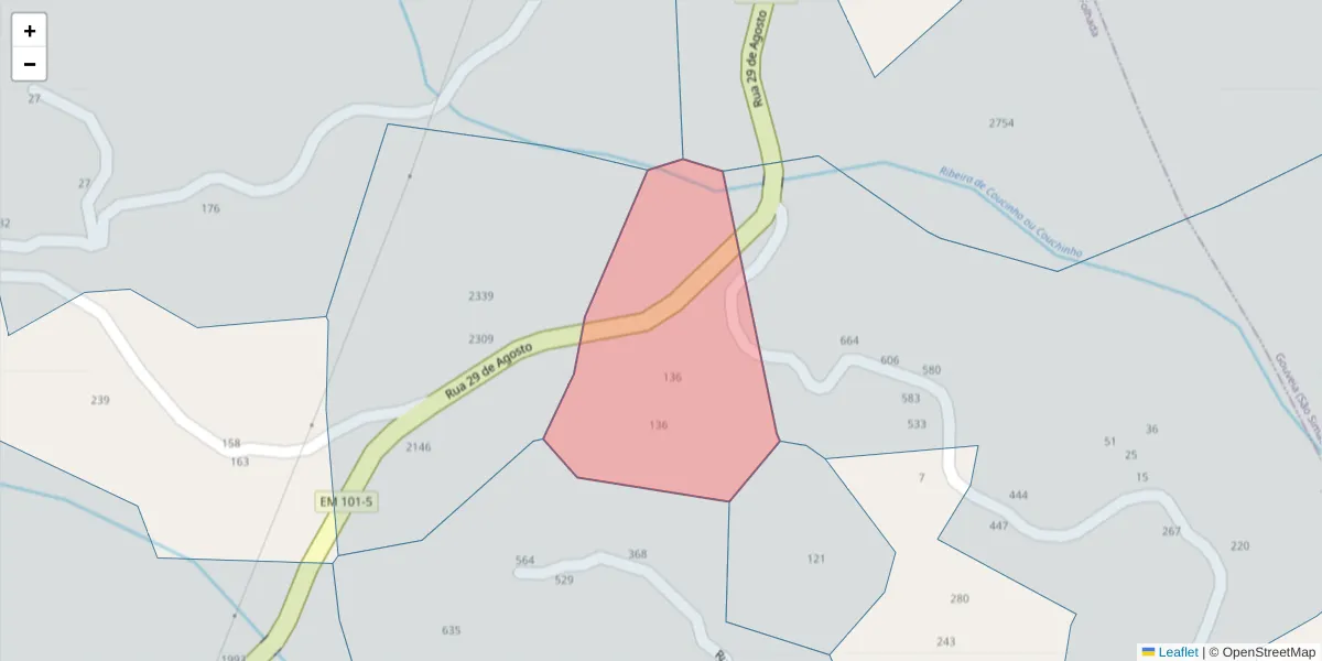 Mapa detalhado do código postal 4635-200 com limites, códigos postais vizinhos e agências dos correios