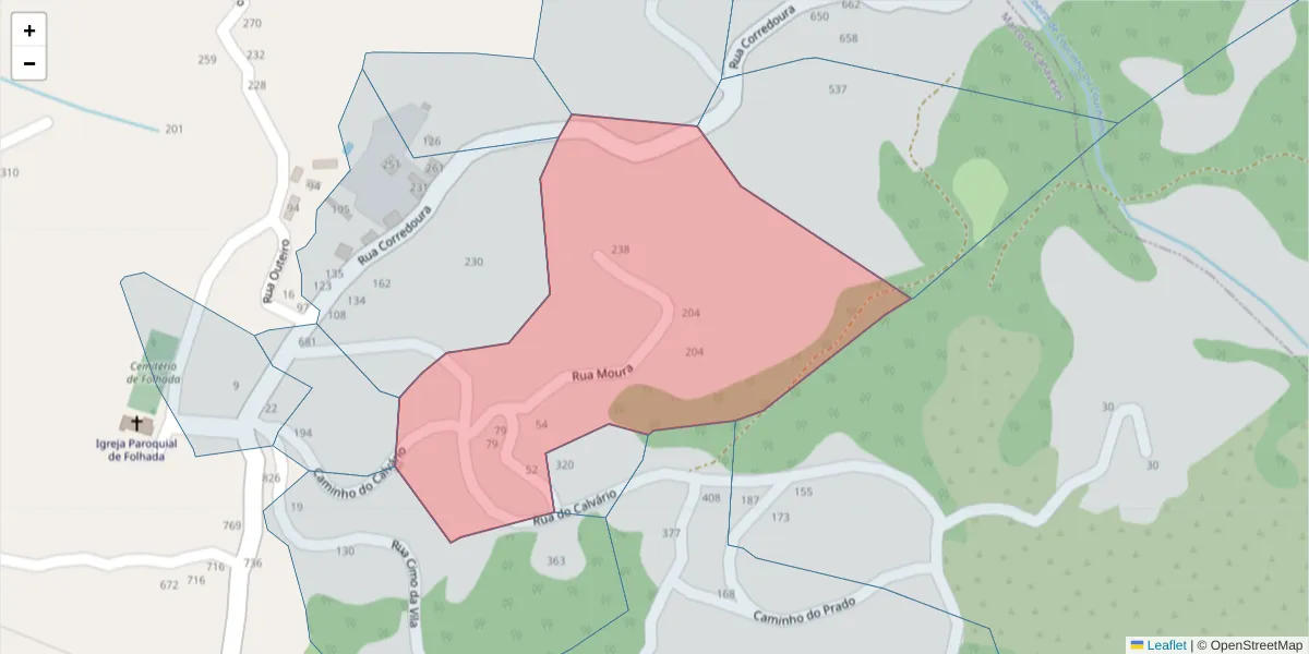 Mapa detalhado do código postal 4635-216 com limites, códigos postais vizinhos e agências dos correios
