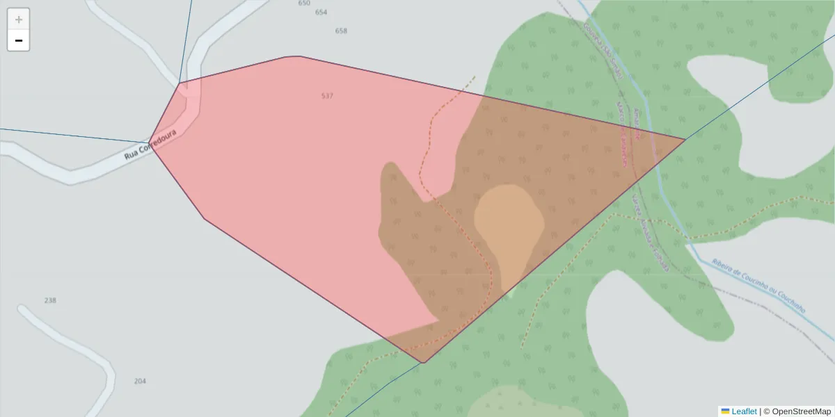 Mapa detalhado do código postal 4635-236 com limites, códigos postais vizinhos e agências dos correios