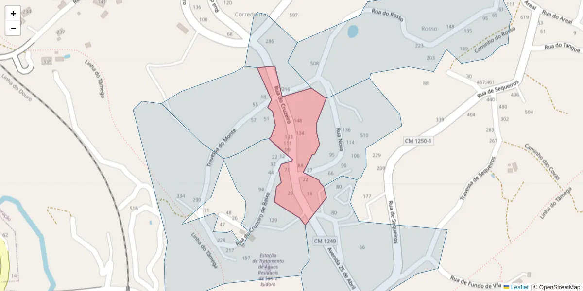 Mapa detalhado do código postal 4635-273 com limites, códigos postais vizinhos e agências dos correios