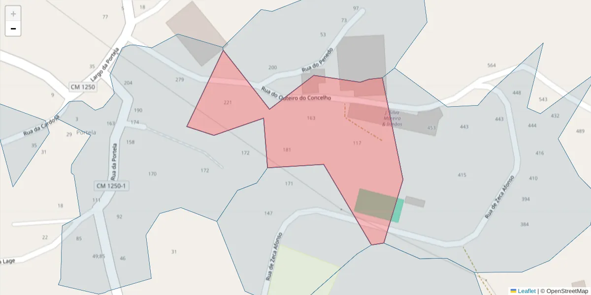Mapa detalhado do código postal 4635-276 com limites, códigos postais vizinhos e agências dos correios