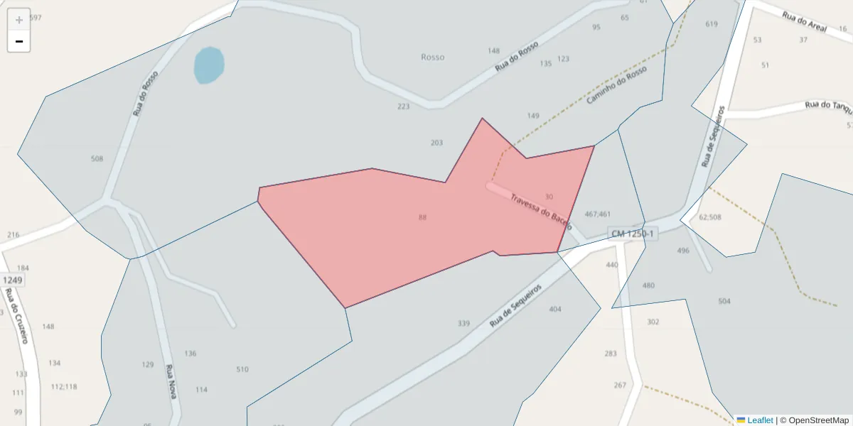 Mapa detalhado do código postal 4635-294 com limites, códigos postais vizinhos e agências dos correios