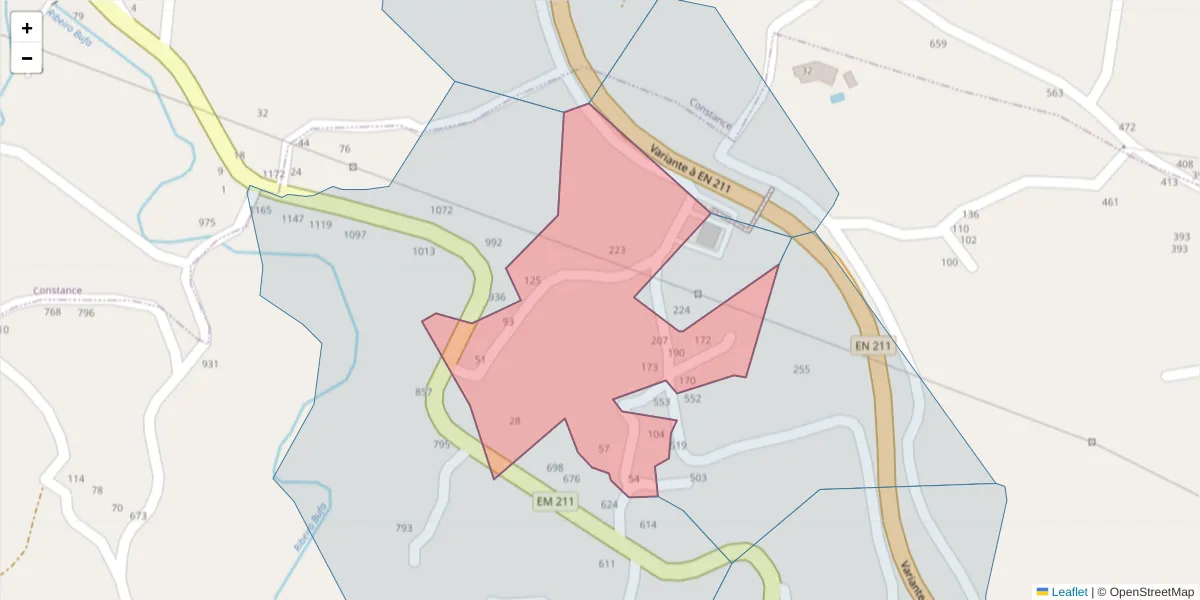 Mapa detalhado do código postal 4635-353 com limites, códigos postais vizinhos e agências dos correios