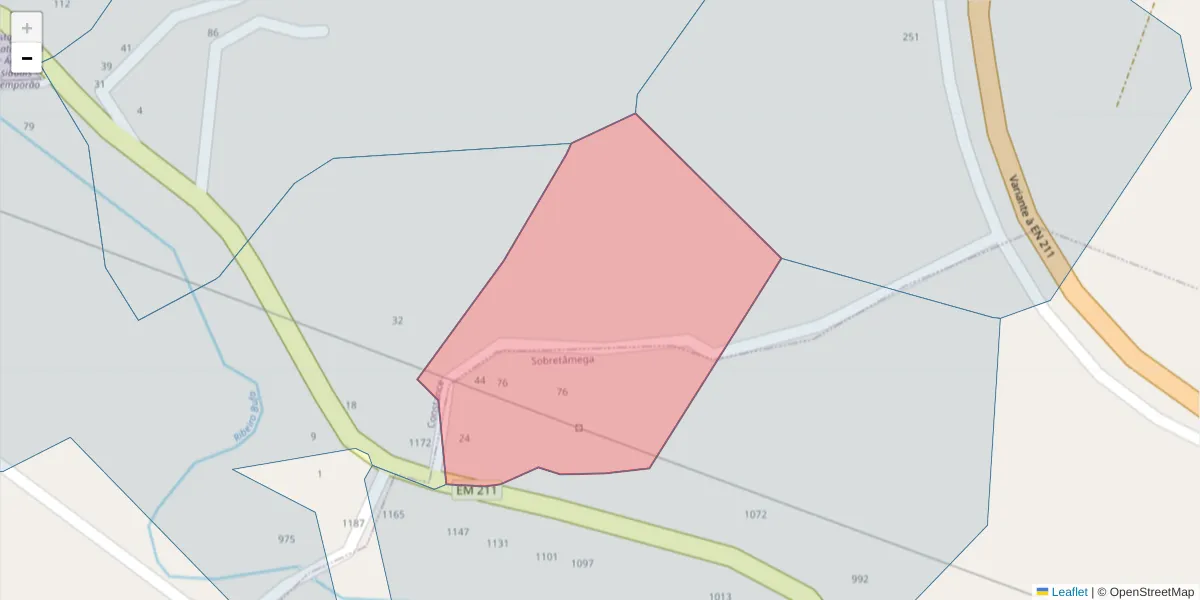 Mapa detalhado do código postal 4635-375 com limites, códigos postais vizinhos e agências dos correios