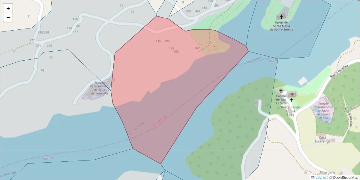 Mapa detalhado do código postal 4635-410 com limites, códigos postais vizinhos e agências dos correios