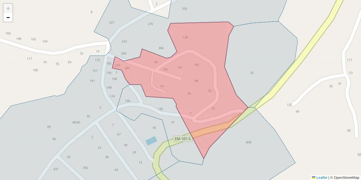 Mapa detalhado do código postal 4635-426 com limites, códigos postais vizinhos e agências dos correios