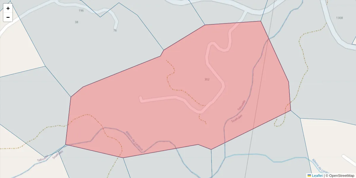 Mapa detalhado do código postal 4635-442 com limites, códigos postais vizinhos e agências dos correios