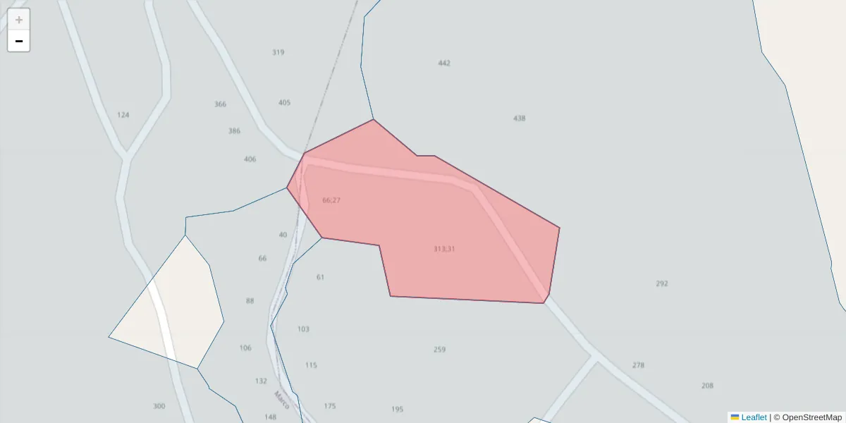 Mapa detalhado do código postal 4635-443 com limites, códigos postais vizinhos e agências dos correios