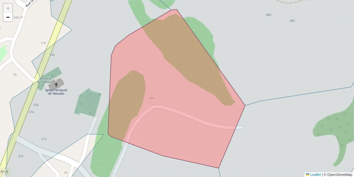 Mapa detalhado do código postal 4635-465 com limites, códigos postais vizinhos e agências dos correios