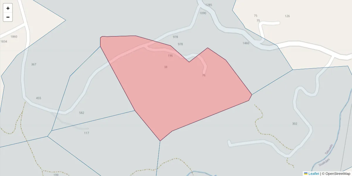 Mapa detalhado do código postal 4635-476 com limites, códigos postais vizinhos e agências dos correios