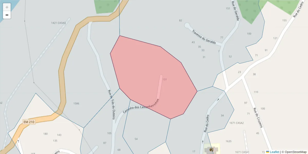 Mapa detalhado do código postal 4635-565 com limites, códigos postais vizinhos e agências dos correios