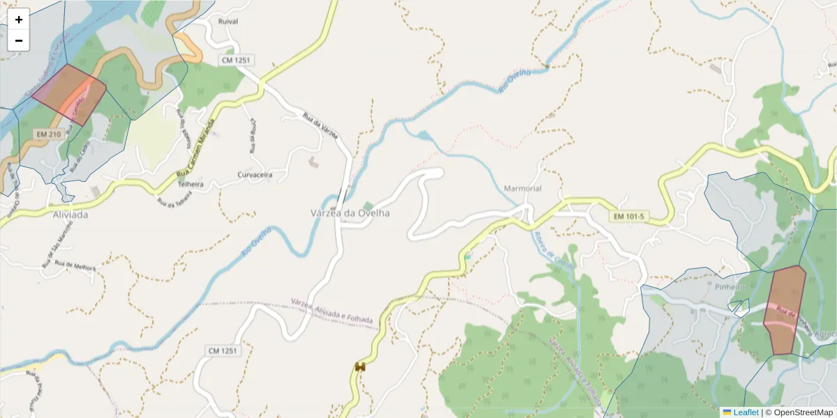 Mapa detalhado do código postal 4635-575 com limites, códigos postais vizinhos e agências dos correios