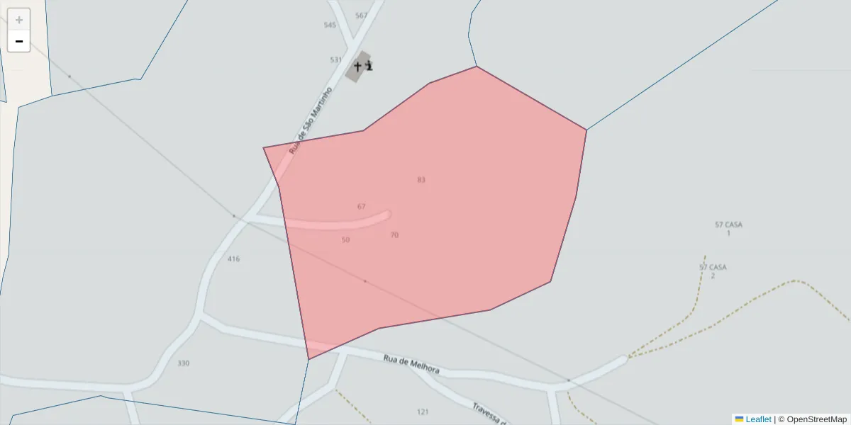 Mapa detalhado do código postal 4635-625 com limites, códigos postais vizinhos e agências dos correios