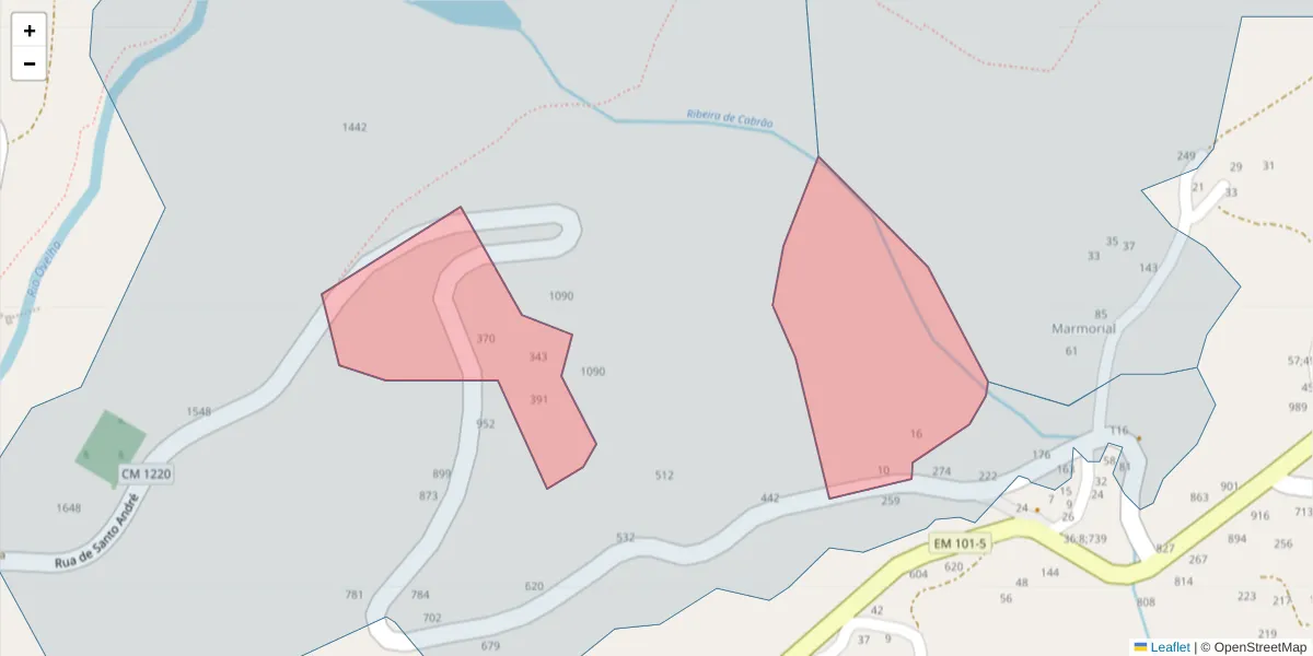 Mapa detalhado do código postal 4635-638 com limites, códigos postais vizinhos e agências dos correios