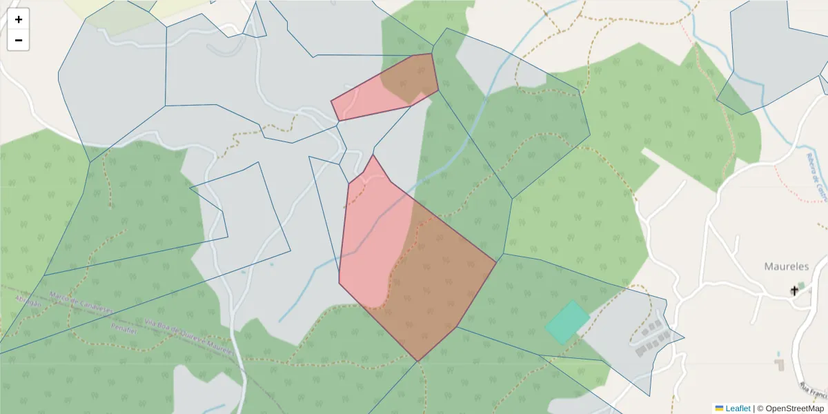 Mapa detalhado do código postal 4635-665 com limites, códigos postais vizinhos e agências dos correios