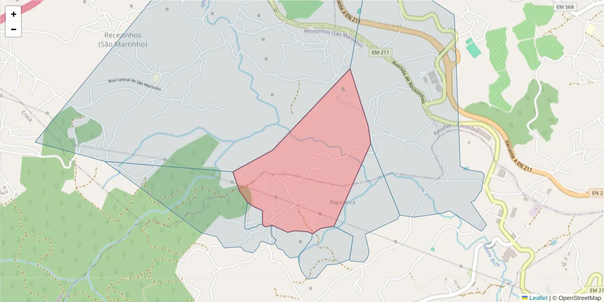 Mapa detalhado do código postal 4635-693 com limites, códigos postais vizinhos e agências dos correios
