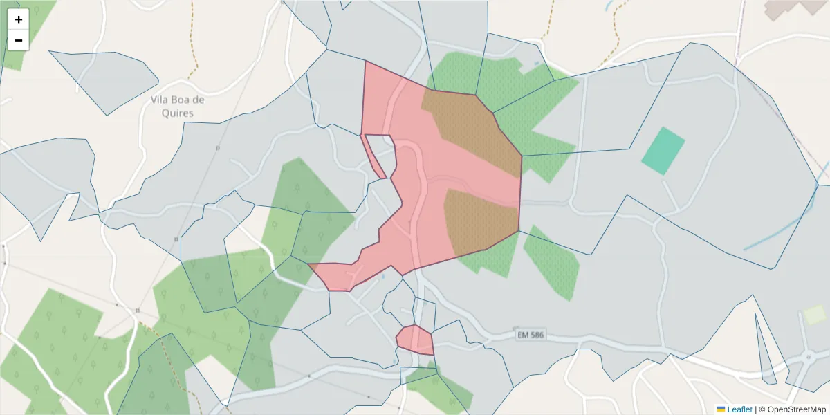Mapa detalhado do código postal 4635-751 com limites, códigos postais vizinhos e agências dos correios