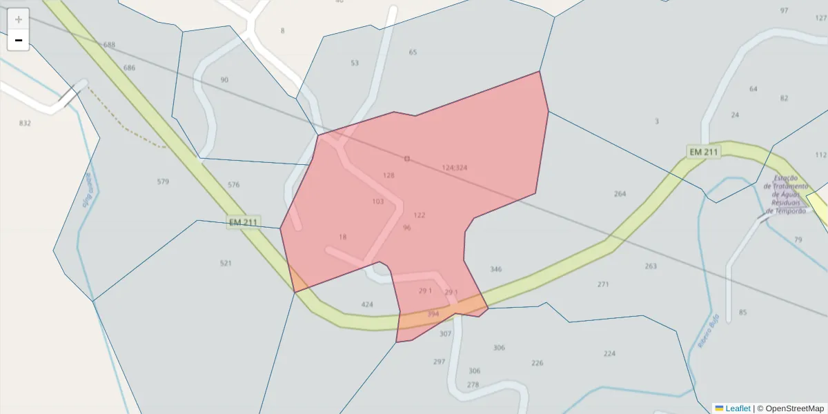 Mapa detalhado do código postal 4635-774 com limites, códigos postais vizinhos e agências dos correios