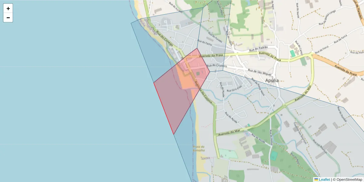 Mapa detalhado do código postal 4740-061 com limites, códigos postais vizinhos e agências dos correios