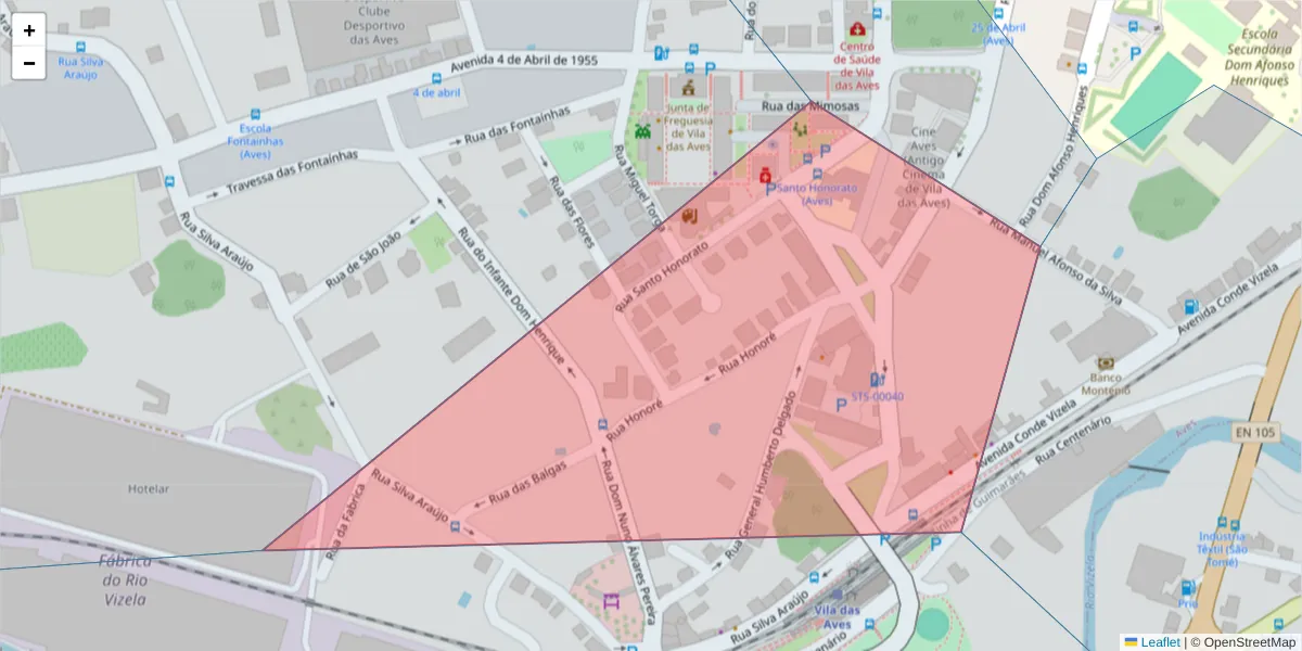 Mapa detalhado do código postal 479-114 com limites, códigos postais vizinhos e agências dos correios