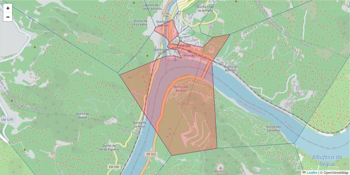 Mapa detalhado do código postal 5085-037 com limites, códigos postais vizinhos e agências dos correios