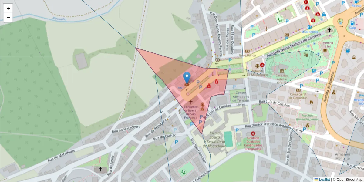 Mapa detalhado do código postal 5200-212 com limites, códigos postais vizinhos e agências dos correios