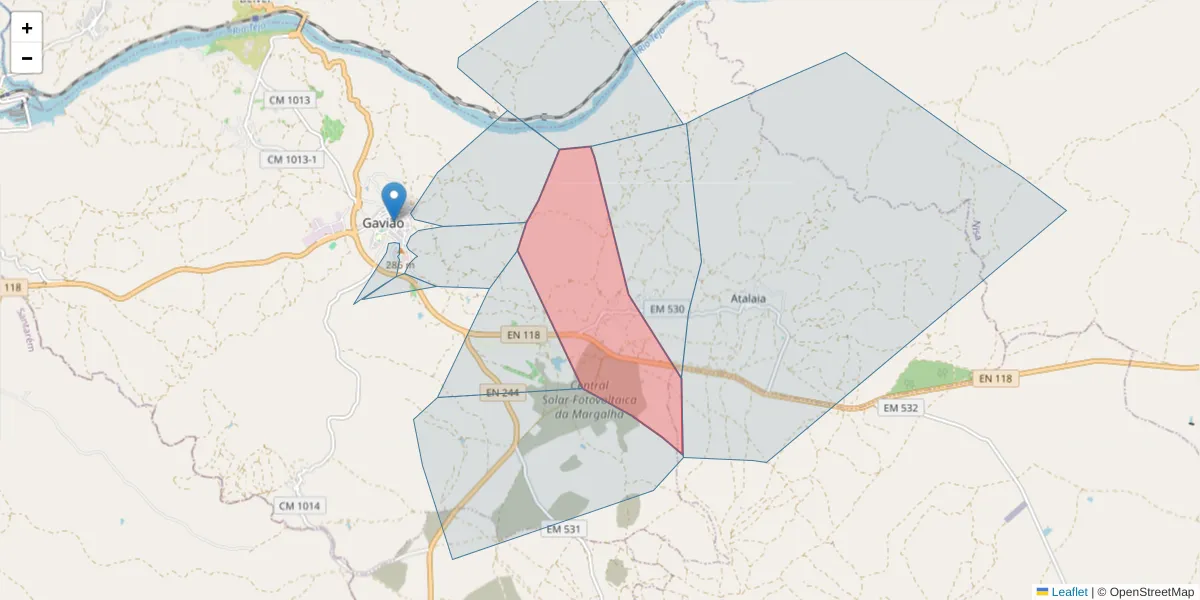 Mapa detalhado do código postal 6040-053 com limites, códigos postais vizinhos e agências dos correios