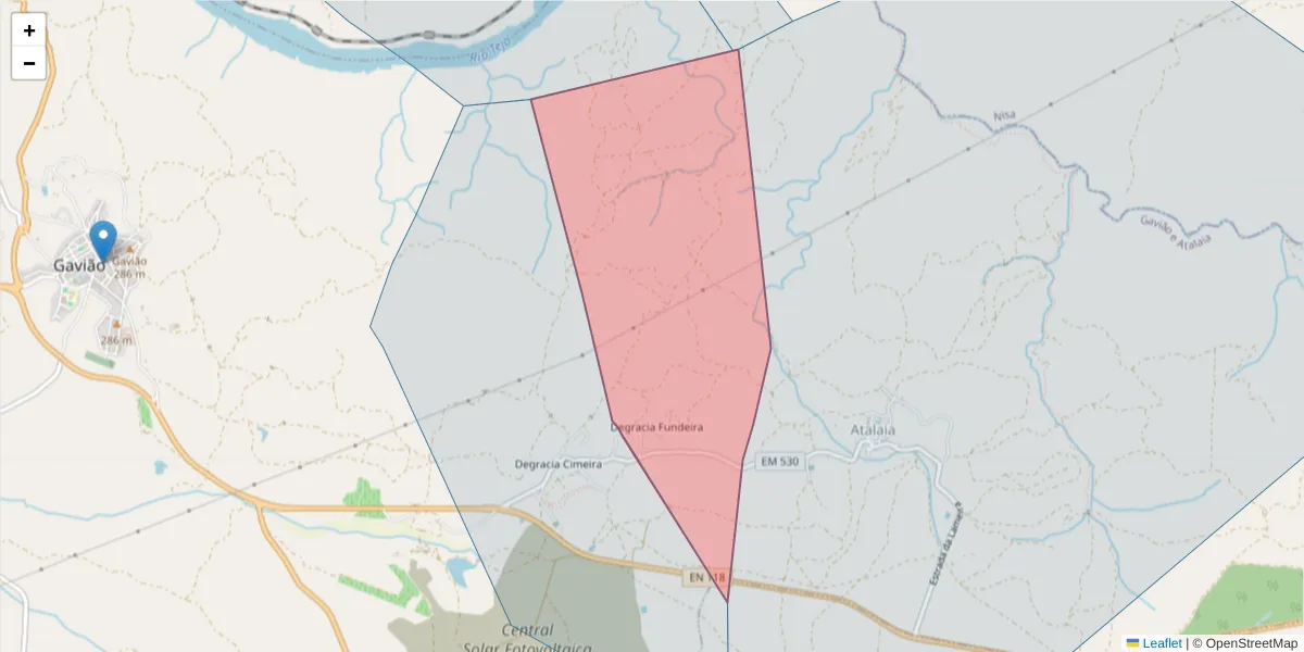 Mapa detalhado do código postal 6040-054 com limites, códigos postais vizinhos e agências dos correios