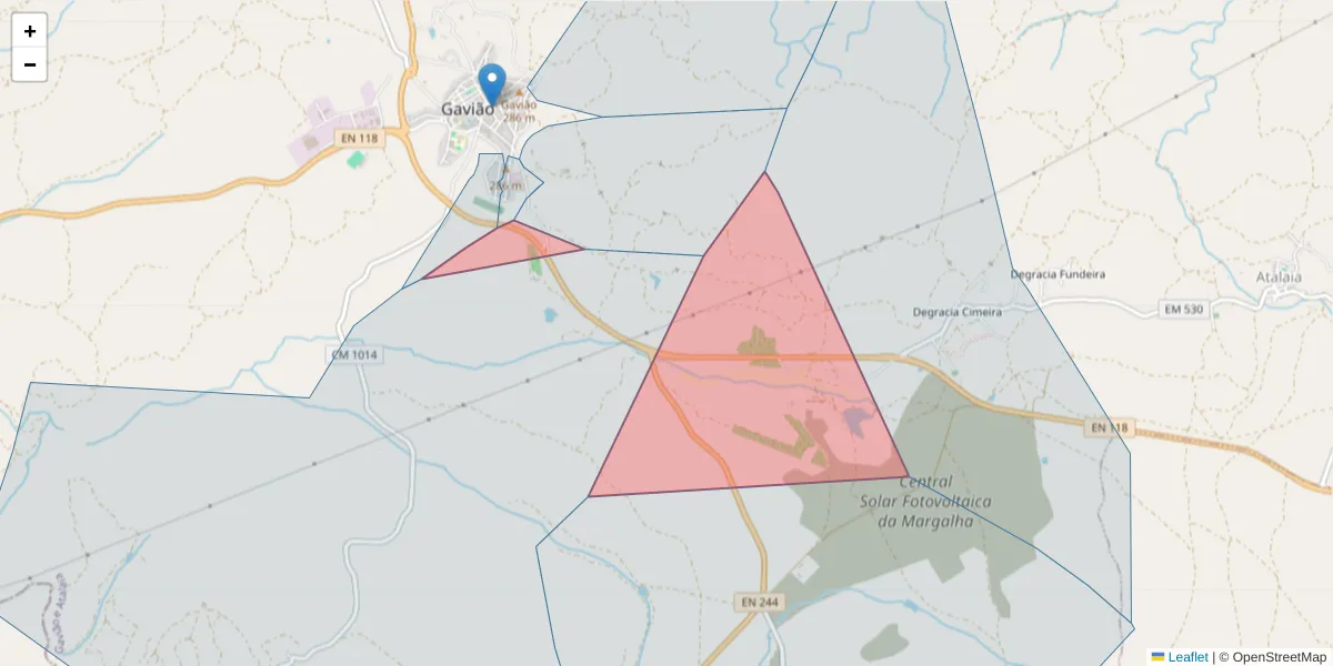 Mapa detalhado do código postal 6040-058 com limites, códigos postais vizinhos e agências dos correios