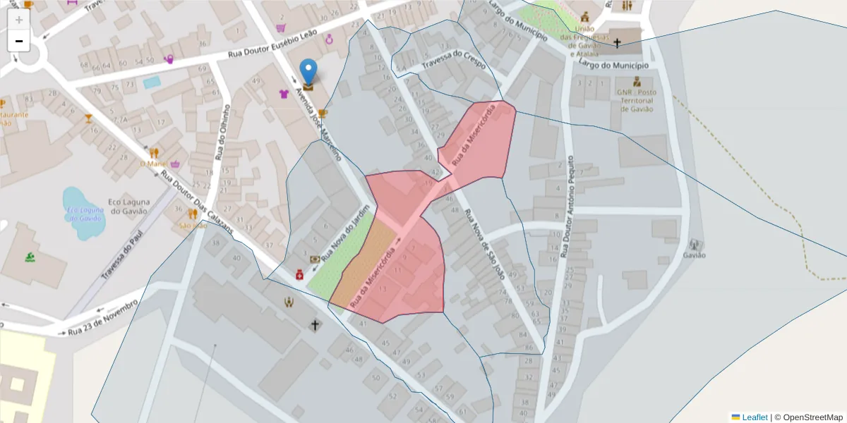 Mapa detalhado do código postal 6040-109 com limites, códigos postais vizinhos e agências dos correios
