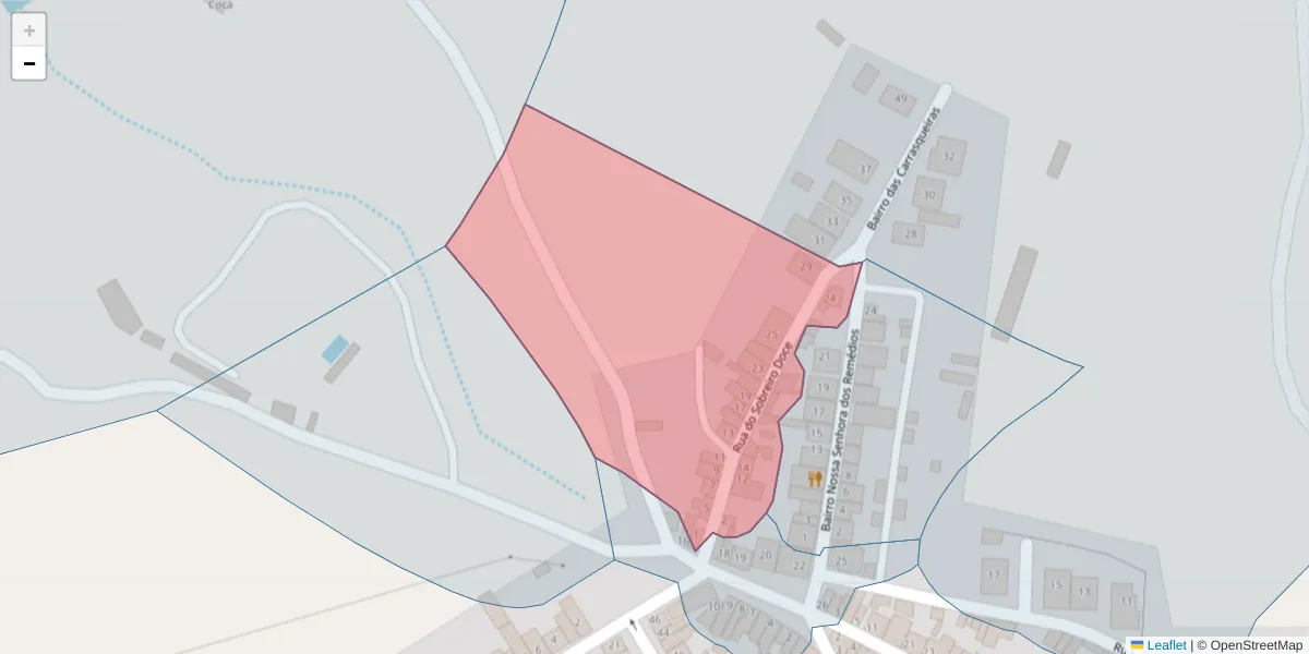 Mapa detalhado do código postal 6040-112 com limites, códigos postais vizinhos e agências dos correios
