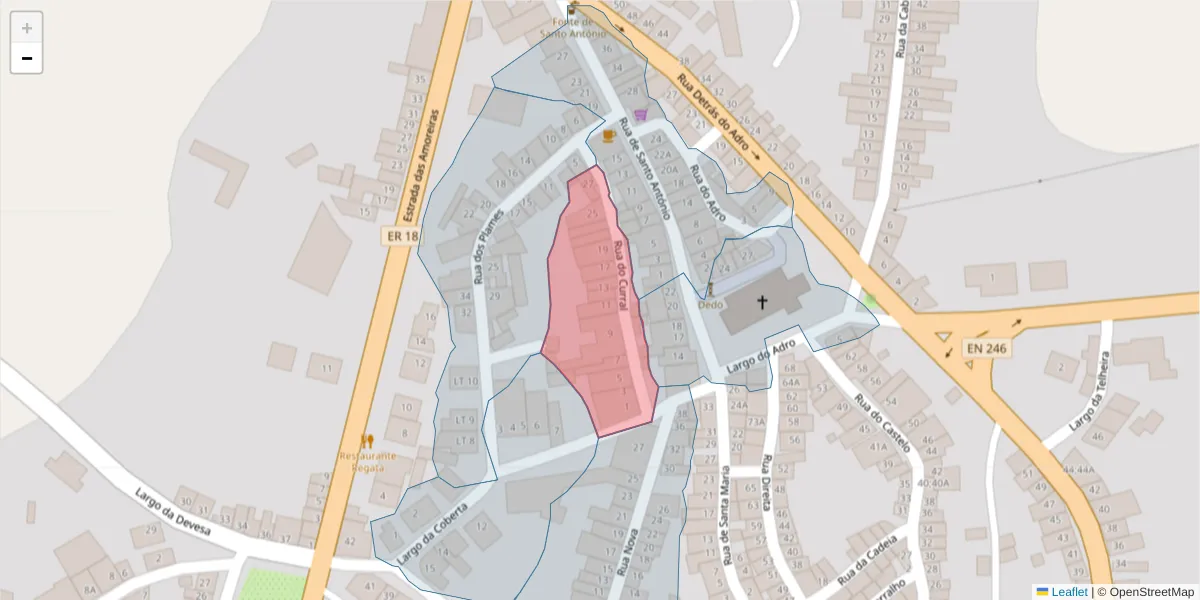 Mapa detalhado do código postal 6050-014 com limites, códigos postais vizinhos e agências dos correios