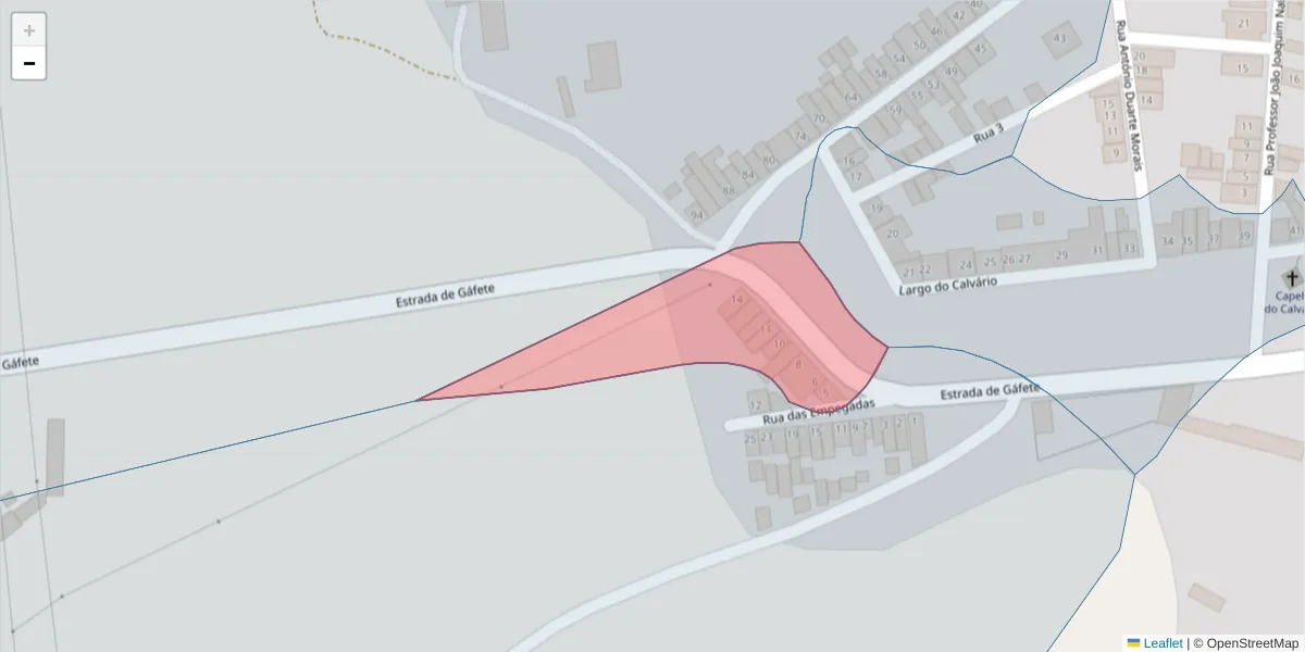 Mapa detalhado do código postal 6050-029 com limites, códigos postais vizinhos e agências dos correios