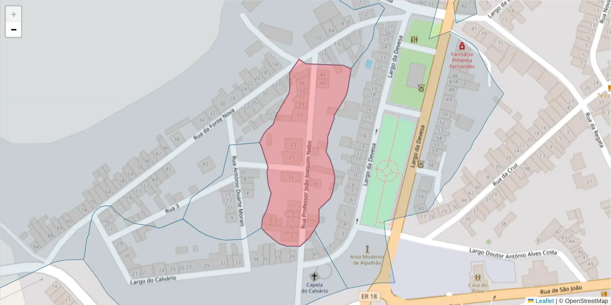 Mapa detalhado do código postal 6050-049 com limites, códigos postais vizinhos e agências dos correios