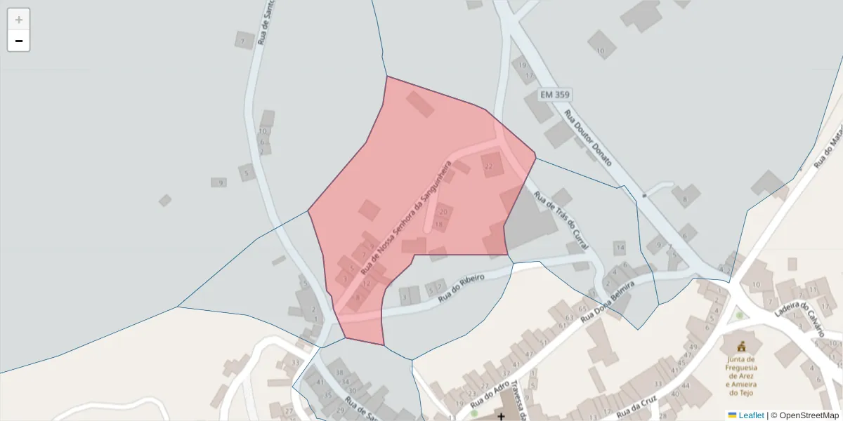 Mapa detalhado do código postal 6050-116 com limites, códigos postais vizinhos e agências dos correios
