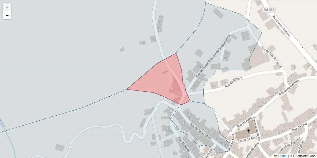Mapa detalhado do código postal 6050-117 com limites, códigos postais vizinhos e agências dos correios