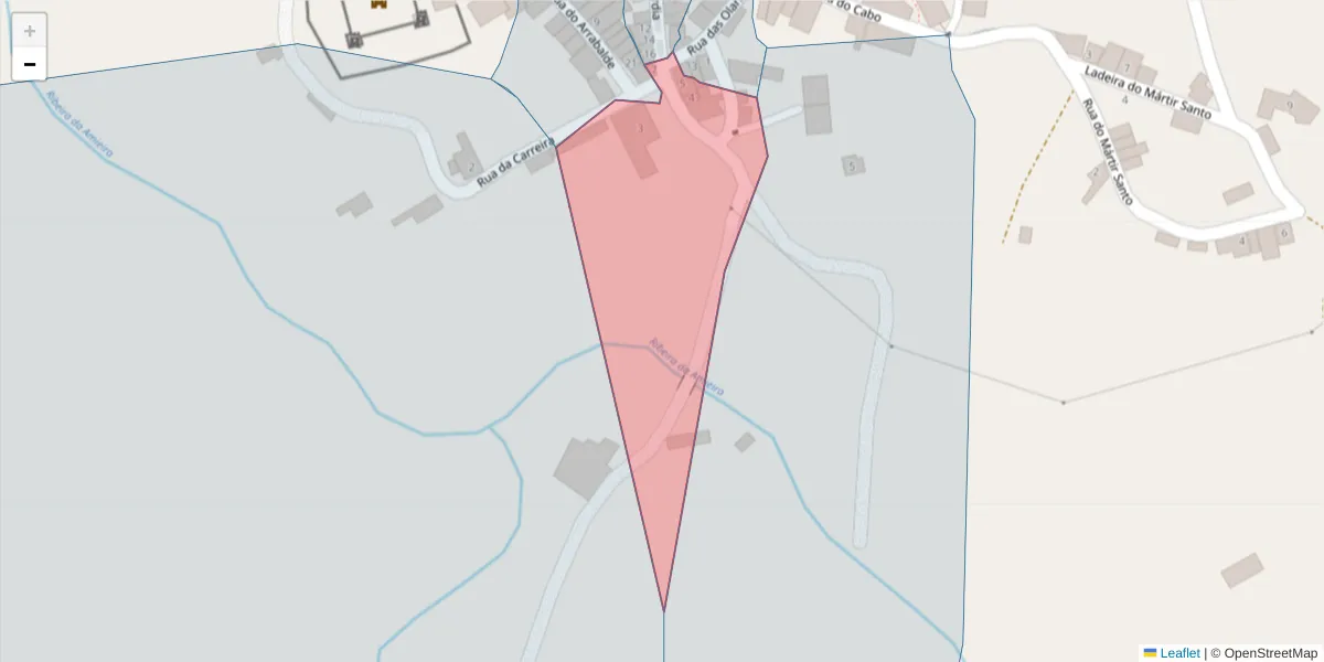 Mapa detalhado do código postal 6050-134 com limites, códigos postais vizinhos e agências dos correios