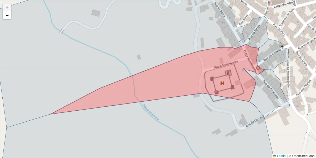 Mapa detalhado do código postal 6050-136 com limites, códigos postais vizinhos e agências dos correios