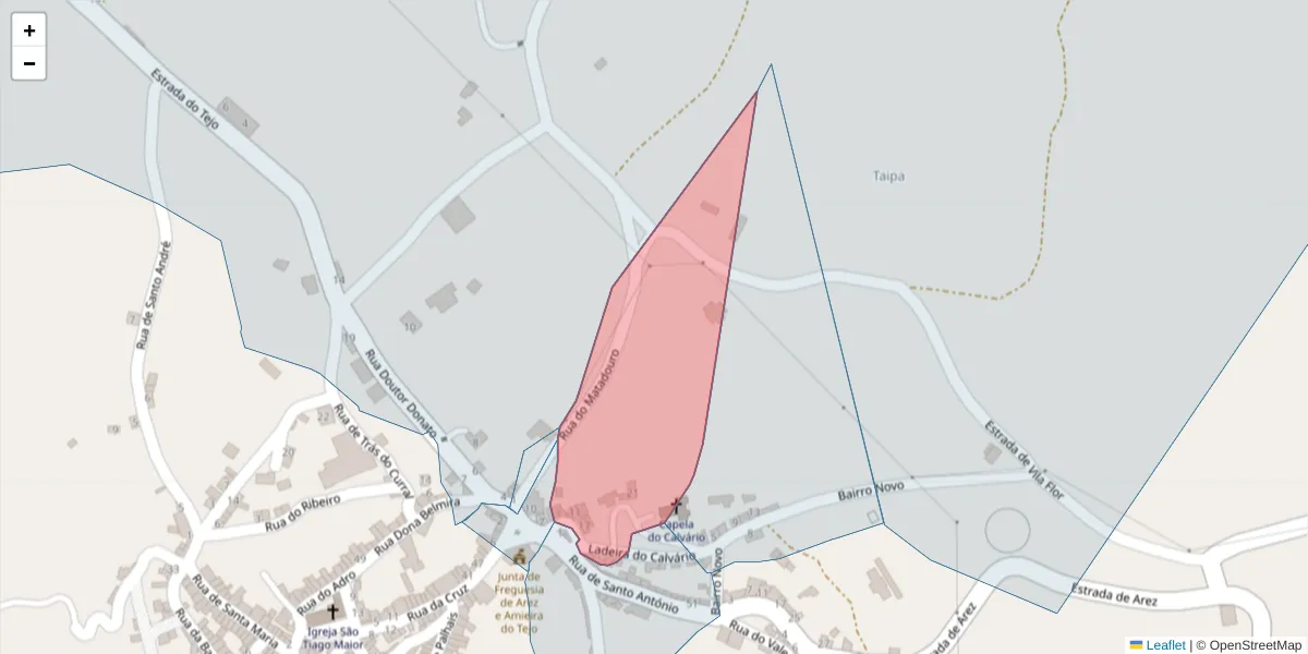 Mapa detalhado do código postal 6050-144 com limites, códigos postais vizinhos e agências dos correios
