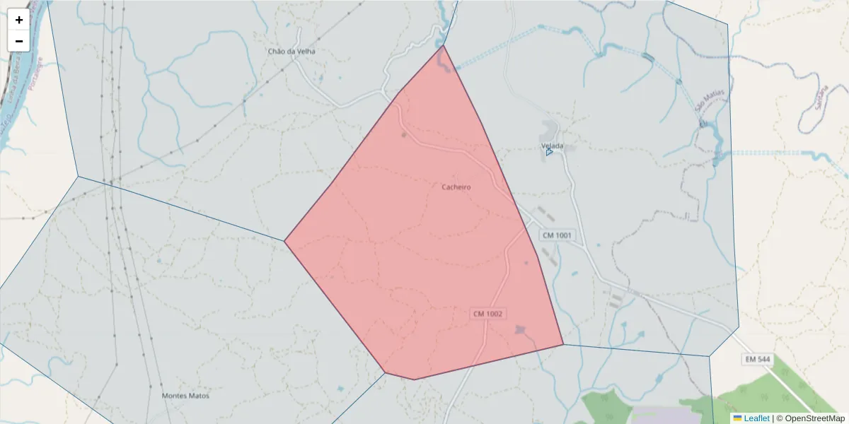 Mapa detalhado do código postal 6050-471 com limites, códigos postais vizinhos e agências dos correios