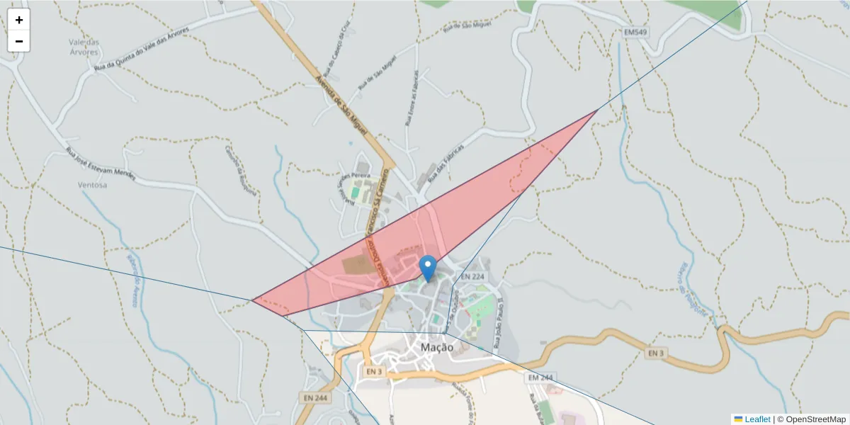 Mapa detalhado do código postal 6120-760 com limites, códigos postais vizinhos e agências dos correios