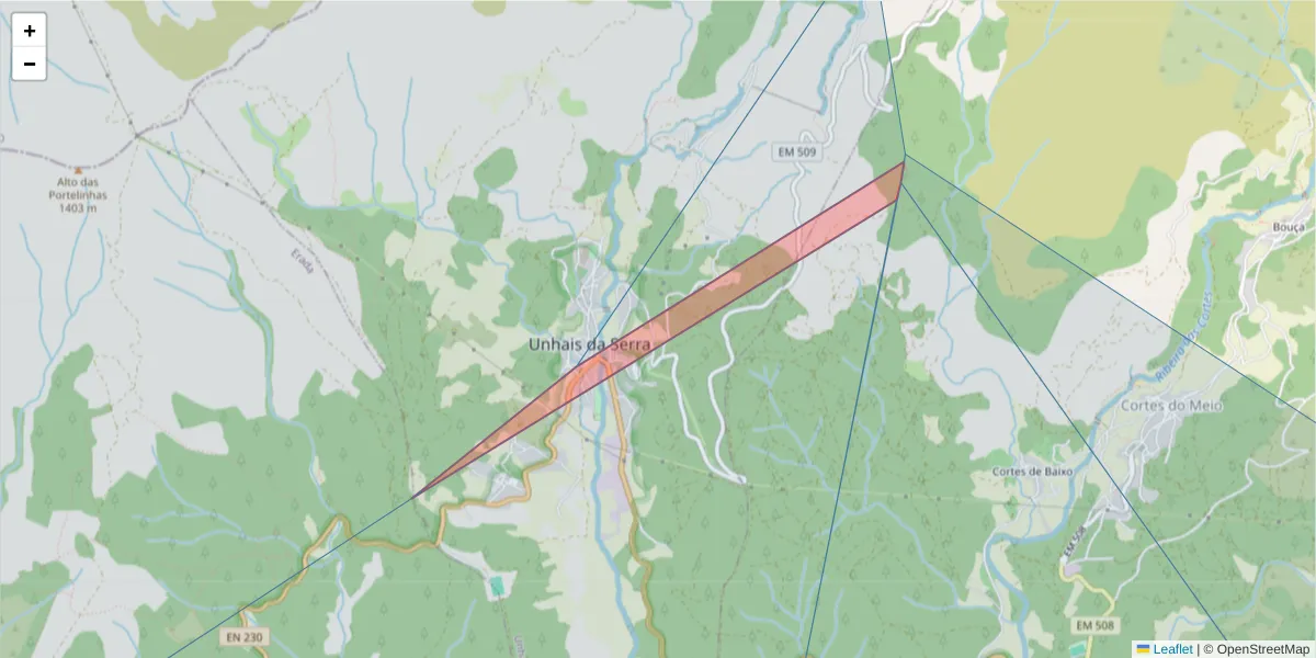 Mapa detalhado do código postal 6215-601 com limites, códigos postais vizinhos e agências dos correios