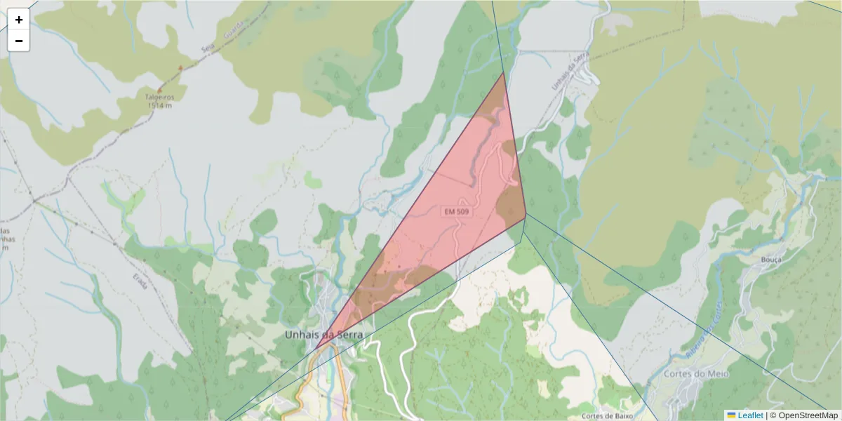 Mapa detalhado do código postal 6215-698 com limites, códigos postais vizinhos e agências dos correios