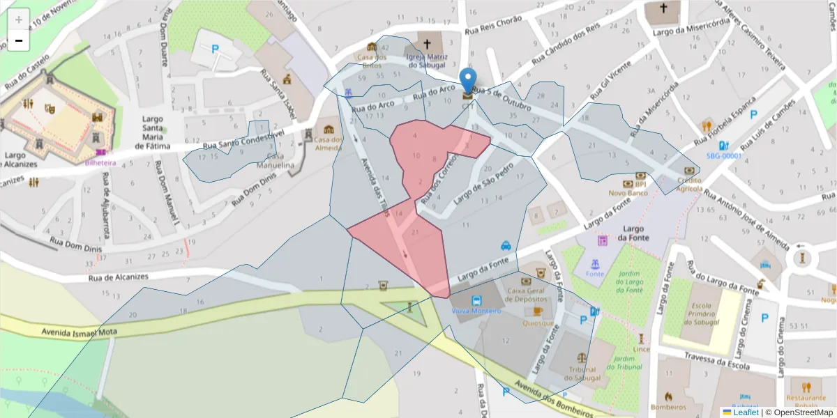 Mapa detalhado do código postal 6320-362 com limites, códigos postais vizinhos e agências dos correios