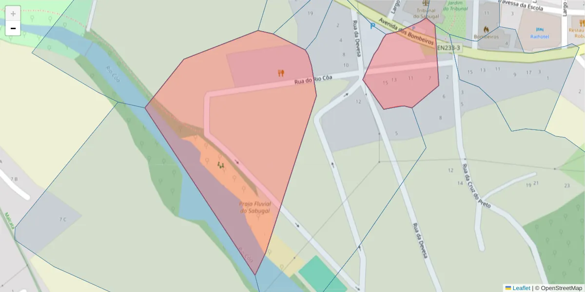 Mapa detalhado do código postal 6320-394 com limites, códigos postais vizinhos e agências dos correios