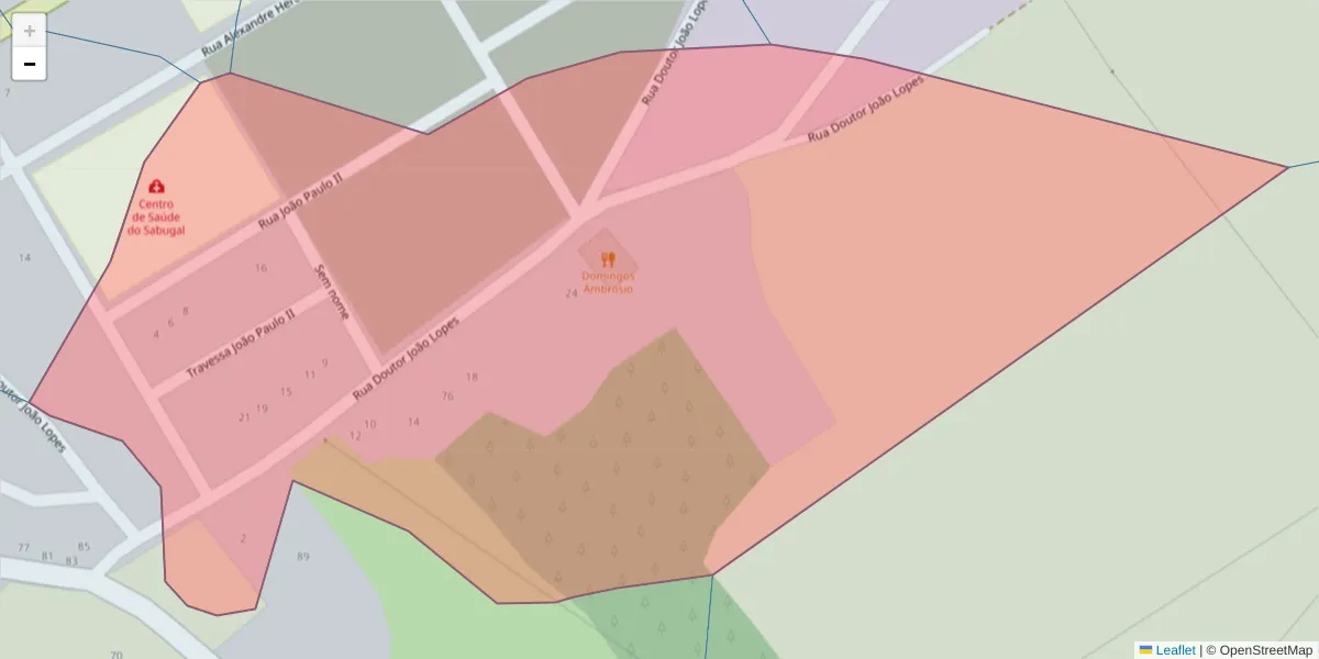 Mapa detalhado do código postal 6320-420 com limites, códigos postais vizinhos e agências dos correios